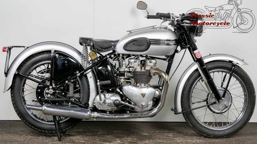 Motocykl Triumph T100C Competition 500 ccm z roku 1953